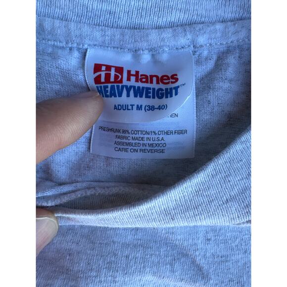 Vintage NHL Philadelphia Flyers USA Made Hanes Heavyweight Heather Gray M - Picture 2 of 7